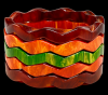 vintage stacking zigzag bakelite bangles
